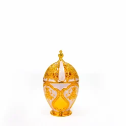 Cream Enamel Gold Floral Luxury Burner GIB024