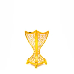 Pearl White Enamel Gold Luxury Burner Small GIB028